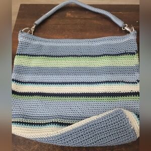 Lina Colorful Crochet Tote Purse EUC